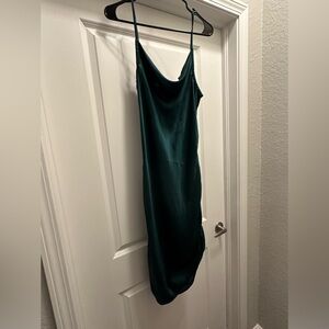 Emerald cow neck dress